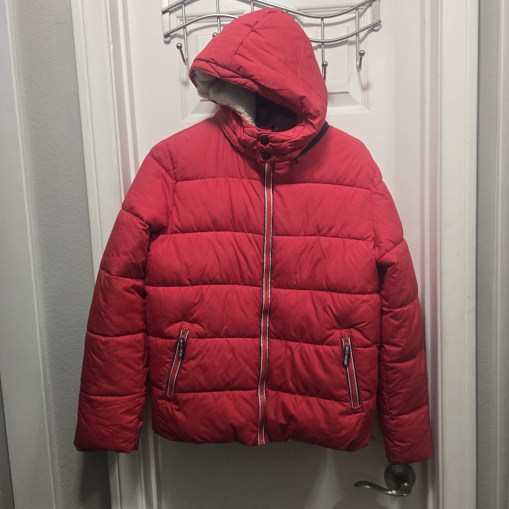 Boden Red Puffer Jacket Size 13/14